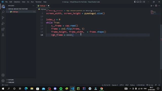 How to Make a Virtual Mouse Using Python | Python For Beginners | #pythonprogramming