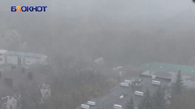 Первый снег в Ставрополе