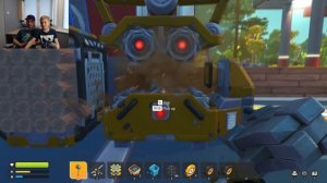Игра SCRAP MECHANIC выживание - Даник сделал REFINEBOT для очистки разных материалов на базе