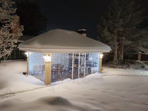 Беседка с мягкими окнами. Компания Печная Артель Екатеринбург.