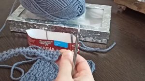 Узор спицами. Пряжа Семеновская ARINA. Сравниваем образцы рисовый узор.