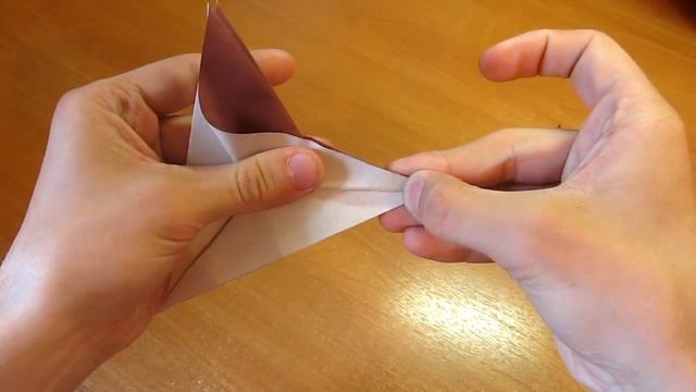 Оригами птица из бумаги, с подвижными крыльями смотреть онлайн