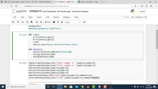 Create Simple App in Python using Tkinter and Jupyter Notebook