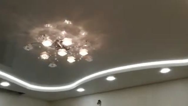 Двухуровневый натяжной потолок смотреть онлайн