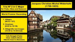 Jacques Christian Michel Widerkehr (1759-1823) - Trio Nº 2 in C Major for Flute, Oboe and Bassoon