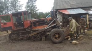 Транспортировка ДТ-75 на оси