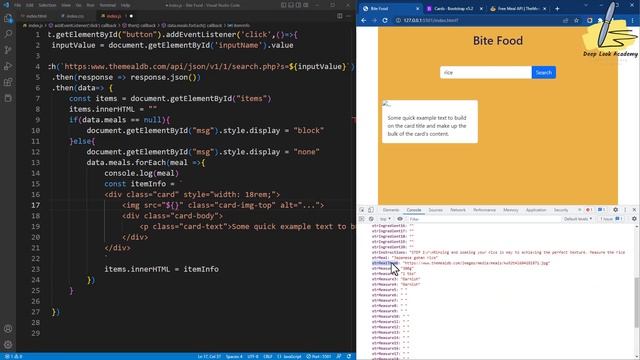 10. Build A Food Recipe App using HTML CSS & JavaScript || TheMealDB API || Step By Step