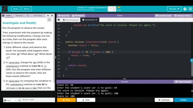 AP CS A - Code.org: Unit 4: Lesson 4 #1 (2022) смотреть онлайн