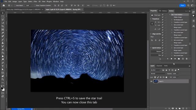Create a star rail (Photoshop Actions) | PHOTOSHOP TUTORIAL смотреть онлайн