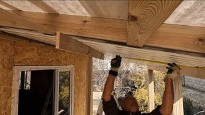 Подшива навеса металлом. ОДИН  легко и просто.