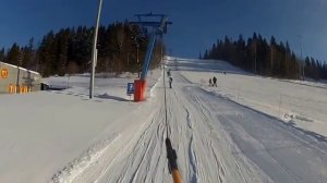 Павловский парк. Горнолыжка. Подъемник и спуск с горы. GOPR1275