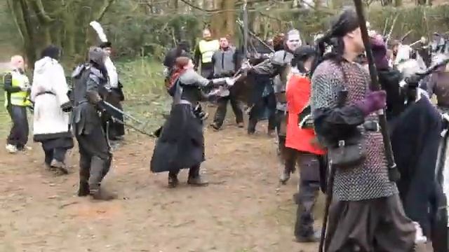 Temple guardians do a rite