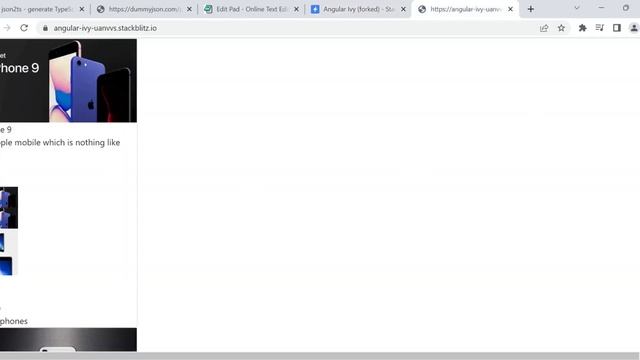Stack Blitz Angular Tutorial - Angular Ecommerce Project