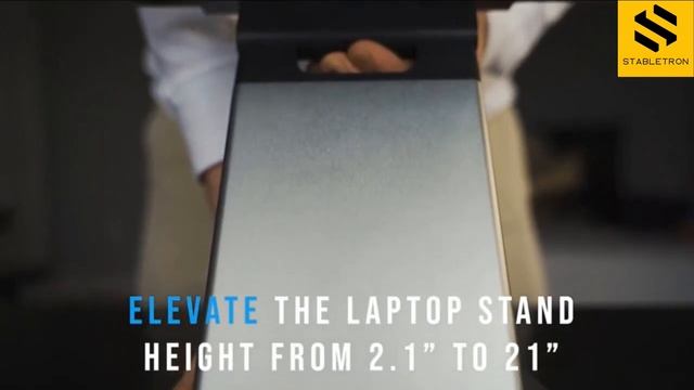 Підставка для ноутбука StableTron Levar M18 з регулюванням по висоті до 70см, срібна смотреть онлайн