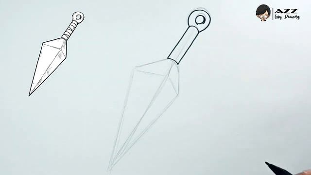 How to draw Kunai смотреть онлайн