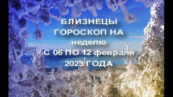 БЛИЗНЕЦЫ ГОРОСКОП НА НЕДЕЛЮ С 6-12 ФЕВРАЛЯ 2023 ГОДА