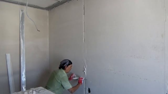 Гипсовая штукатурка KNAUF ЕISBERG. Все этапы штукатурки. смотреть онлайн