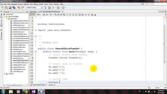 How to Search Items from TreeSet in Java Netbeans смотреть онлайн