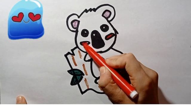 How to draw a Koala | Как нарисовать коалу для детей | for kids смотреть онлайн