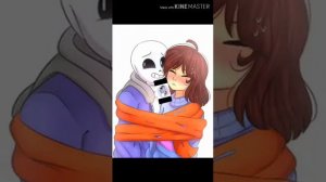 Санс и Фриск 😍💏любовь ♥️♥️♥️