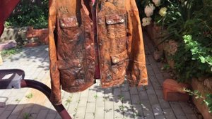 Экопринт медиумпринт на коже и замше   Новая жизнь старых вещей