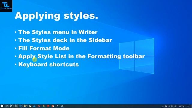 Styles in LibreOffice Writer | Digital Documentation(Advanced) | NSQF IT Level 2 | Class X смотреть онлайн
