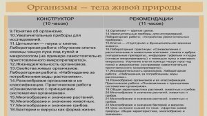 Рекомендации по составлению тематического планирования по биологии в 5 классе