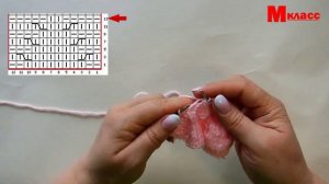 Рельефный узор спицами с описанием и схемой