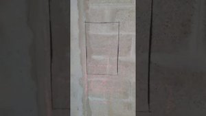 Делаем отверстие для нового электрощита.