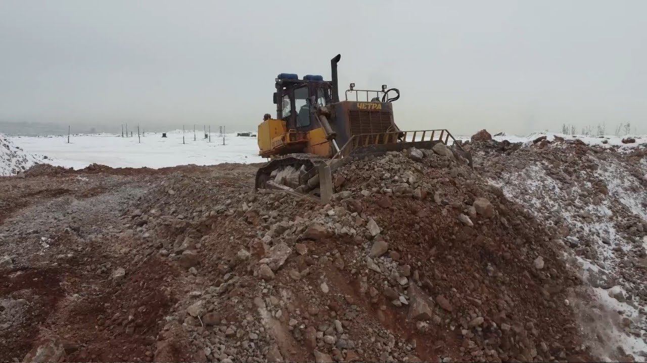 Бульдозер ЧЕТРА Т25 в карьере по добыче известняка | Красноярск | Карьерные машины