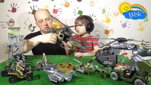 Домашние сражения игрушек ↑ Военные вертолёты машины, нёрфы, пулемёты, мотоциклы ↑ Обзор игрушек
