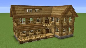 Майнкрафт - Как построить огромную деревянную виллу. Minecraft