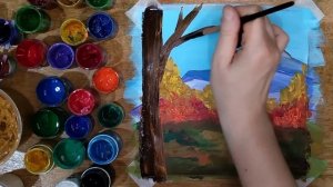 Как нарисовать Осень. Рисуем осенний клён