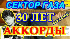 30 лет Аккорды ? Сектор Газа Юрий Хой Клинских ♪ Разбор песни на гитаре ♫ Гитарный Бой