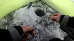 Ловля корюшки в метель и шквальный ветер. Финский залив. На что я ловлю корюшку. Снасти и тактика.