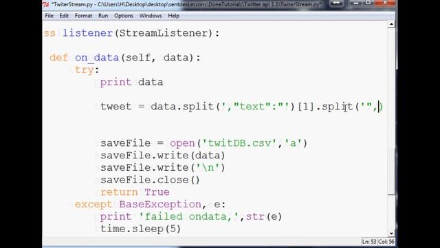 Cleaning up Tweets: How to use the Twitter API v1.1 with Python to stream tweets смотреть онлайн