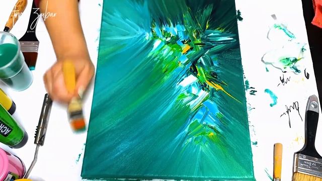 Abstract Painting Easy for Begginers. Palette knife. Acrylic Painting based on @maasstube idea смотреть онлайн