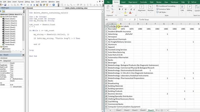 Excel VBA Macro: Delete All Sheets that Contain a Certain Text (String) Value смотреть онлайн