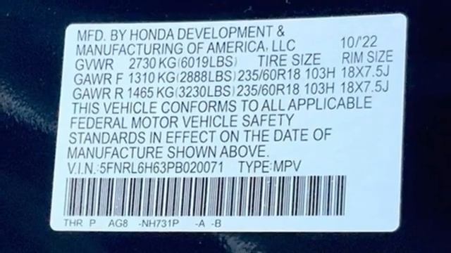 New 2023 Honda Odyssey Washington DC Honda Dealer, MD #HPB020071 - SOLD смотреть онлайн