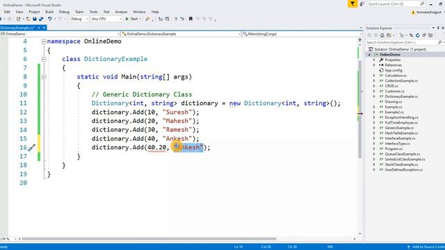 Generic Dictionary Class | Collections in C# DOT NET Part-6 | By : Mukesh Rajput смотреть онлайн