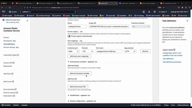 Env variables to Docker container using secrets manager, parameter store and s3 bucket env file