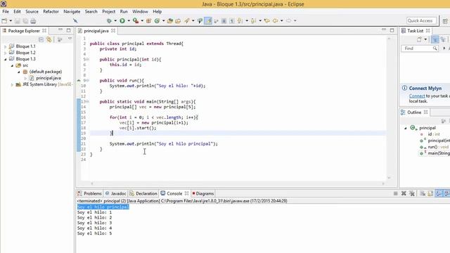 Bloque J. Concurrente 1.3: Join() y lanzar hilos desde Vector смотреть онлайн