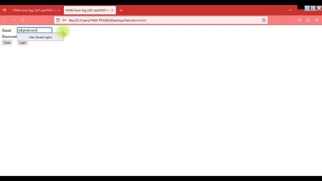 GET and POST method in html | HTML form tag | HTML Form