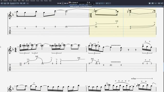 Led Zeppelin - FOR YOUR LIFE - Guitar Solo Tutorial Tab  Sheet Music