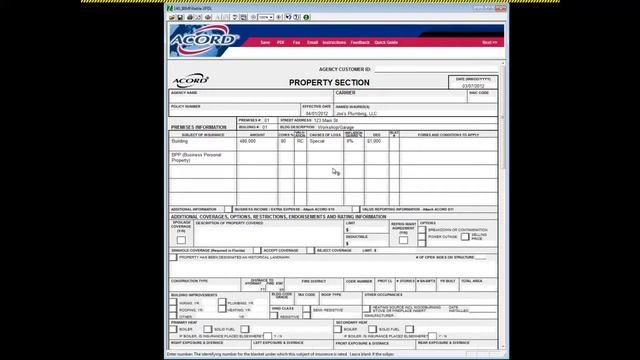 Acord 140 - How To Complete Insurance Agency Quoting Forms смотреть онлайн