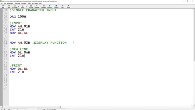 Emu8086 Zero to Advance Bangla Tutorial : 04 | | New line print  in 2023 Bangla