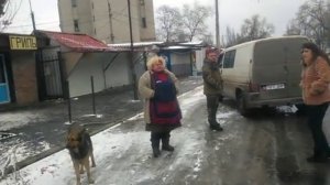 Донецк. Октябрьский р-н. Попадание в автобус 11.02.15