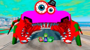 Эпические побеги Молнии Маккуина от монстра Молнии Маккуина в BeamNG.Drive