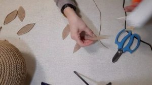 Декоративная ваза из картона и джута!!