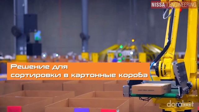 DoraSorter - сортировка посылок манипулятором в мешки и в короба смотреть онлайн
